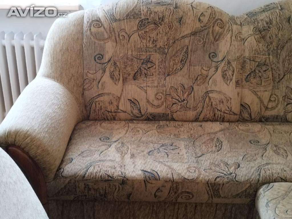 Foto inzerátu Prodám sedací rohovou soupravu s křeslem a taburety 