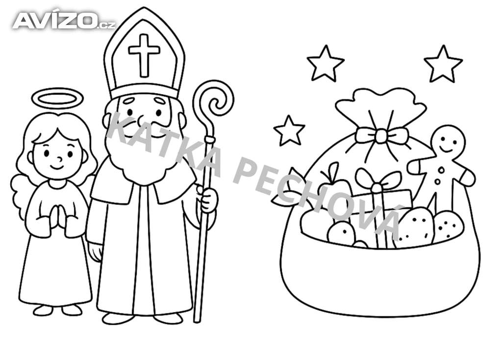 Foto inzerátu Mikulášské omalovánky