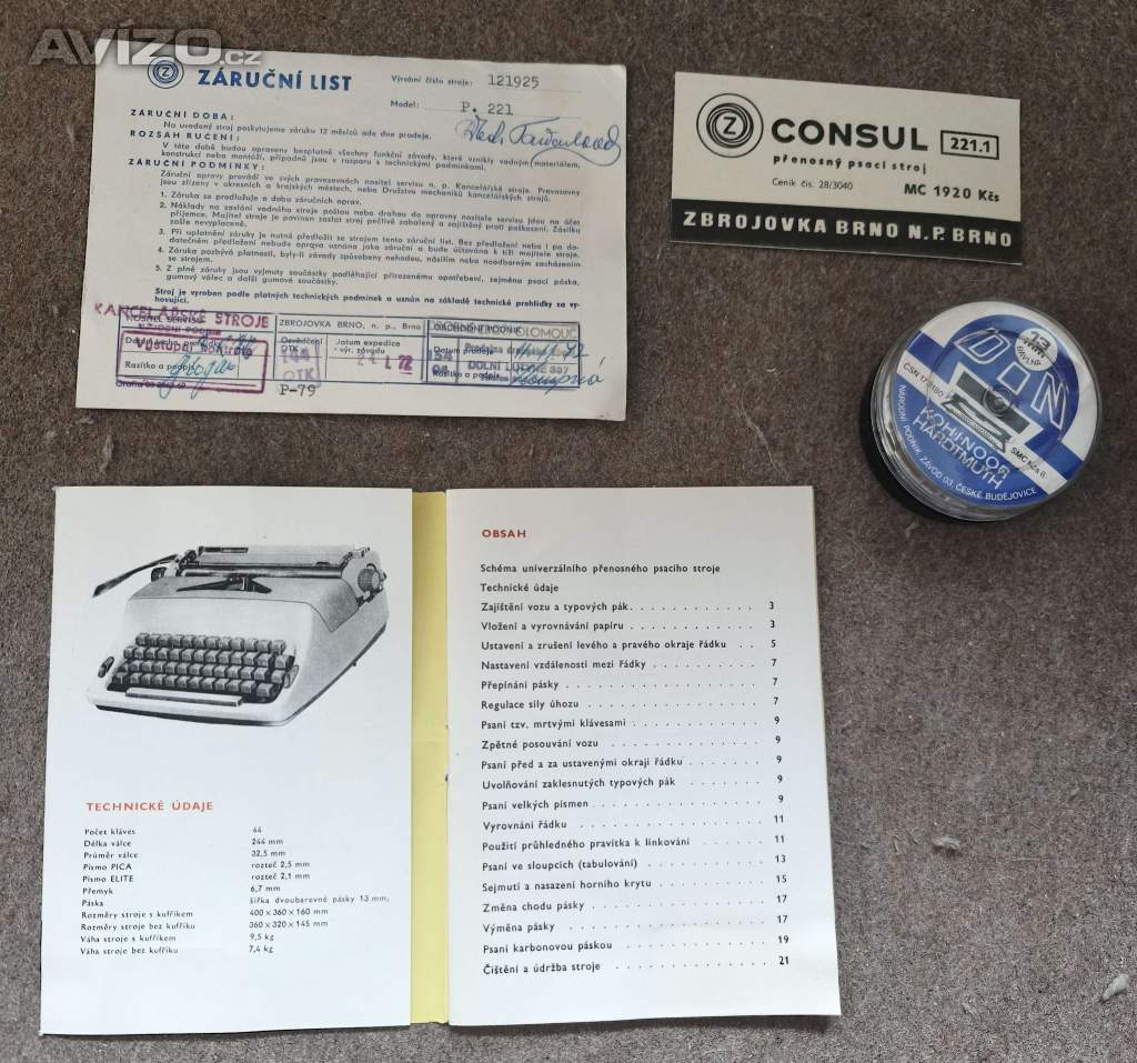 Foto inzerátu Psací stroj CONSUL