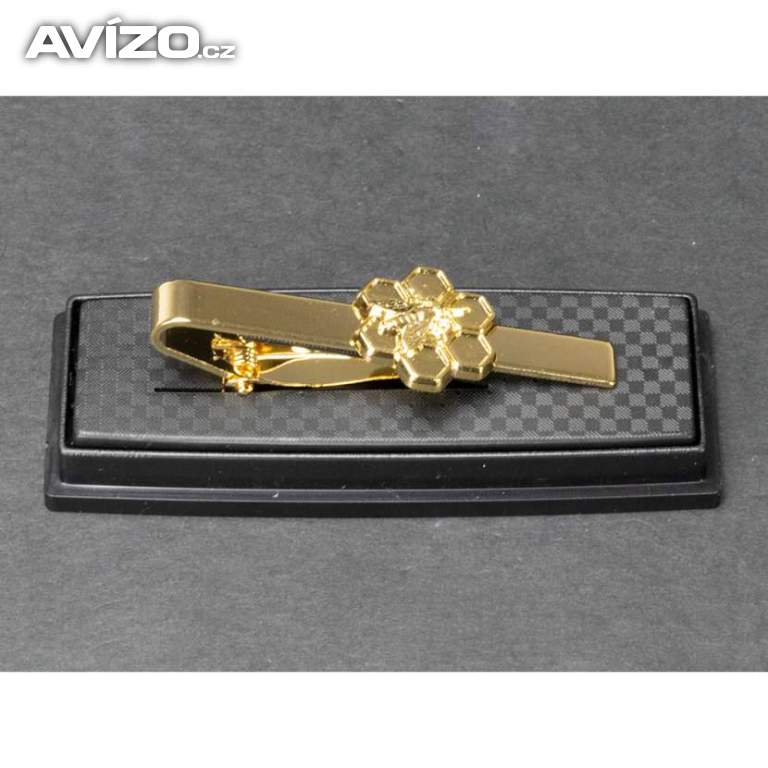 Foto inzerátu Kravatová spona Včelaři - zlatá