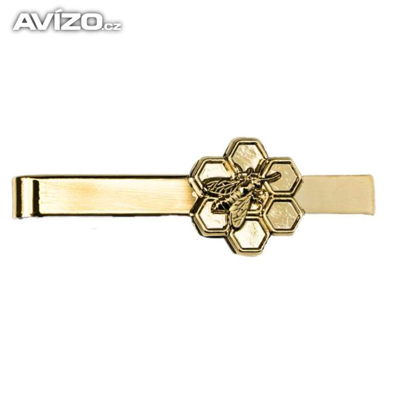 Foto inzerátu Kravatová spona Včelaři - zlatá