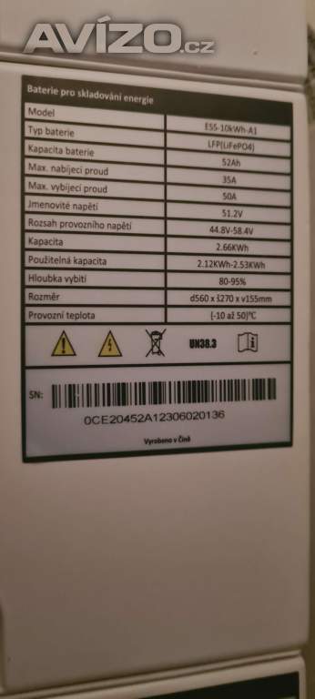 Foto inzerátu Bateriový modul k FVE