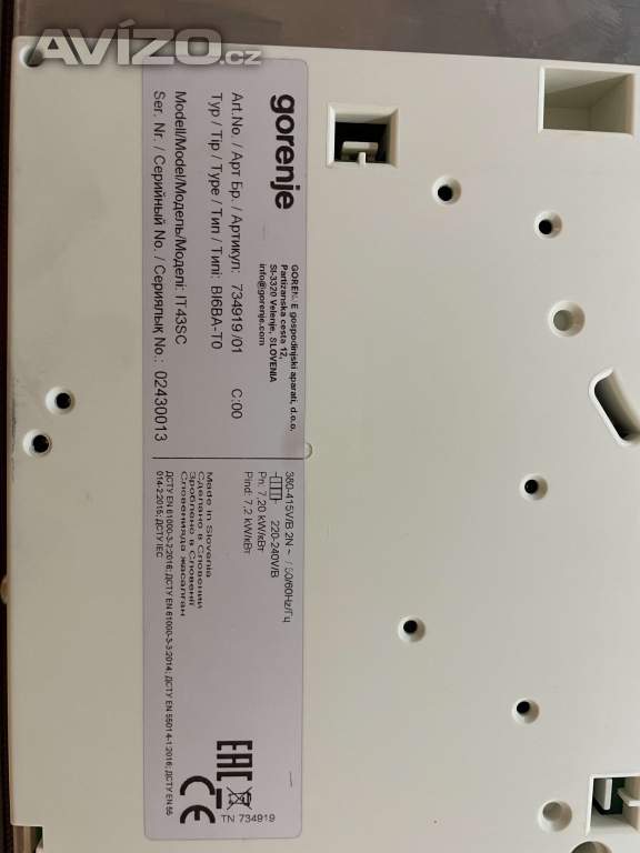 Foto inzerátu Indukční deska Gorenje