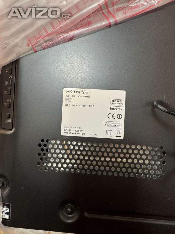 Foto inzerátu SONY Bravia KDL-40HX855 + originální stojan
