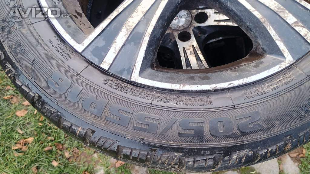 Foto inzerátu Zimní pneu 205/55 R16, 7mm na disku 5x100 (#183)