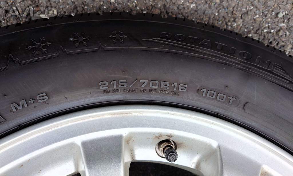 Foto inzerátu alu ráfky  originál  mitsubishi J16x6 1/2J-zimní pneu Dunlop