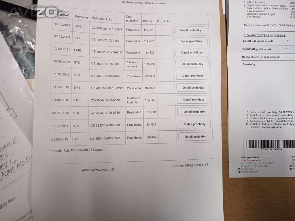 Foto inzerátu Suzuki SX4 1,6i Comfort ČR NAVI 