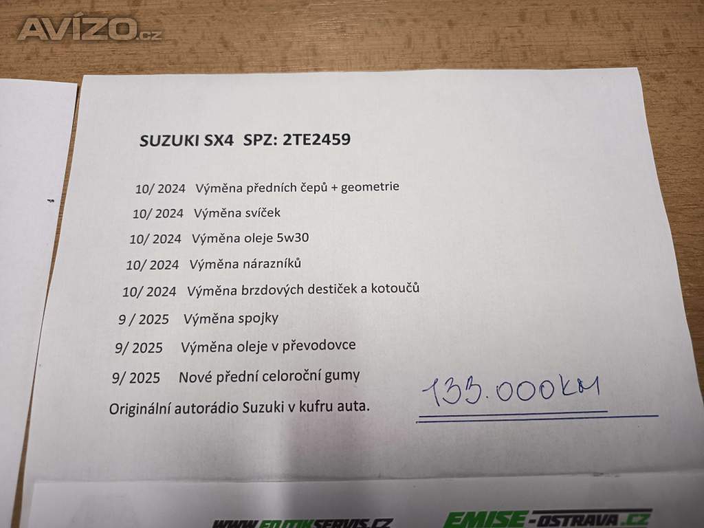 Foto inzerátu Suzuki SX4 1,6i Comfort ČR NAVI 