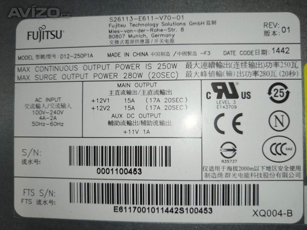 Foto inzerátu PC#224 počítač Fujitsu Esprimo P520 E85+, Win 11