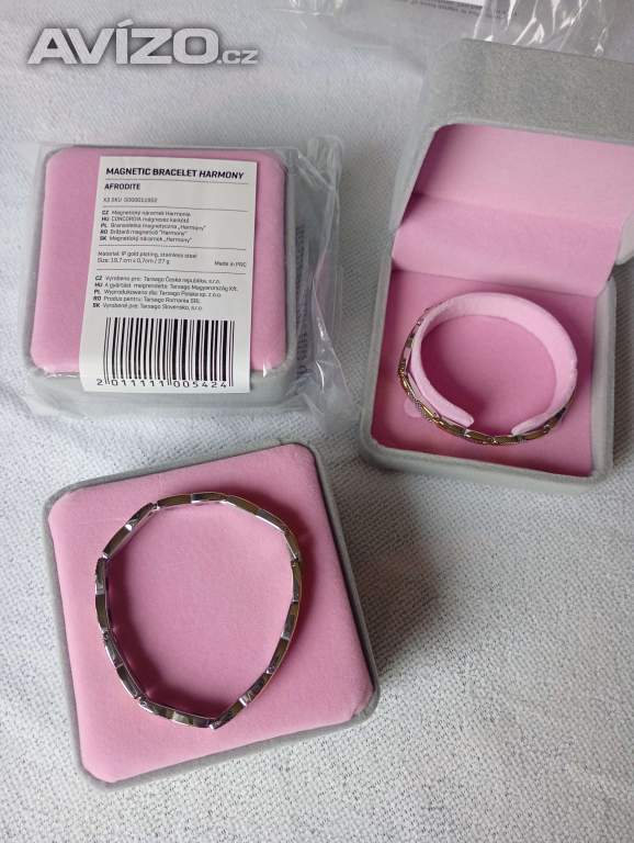 nové magnetické náramky pozlacené Harmonie/Afrodite