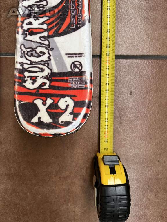 Foto inzerátu Sjezdové lyže s hůlkami 120 cm