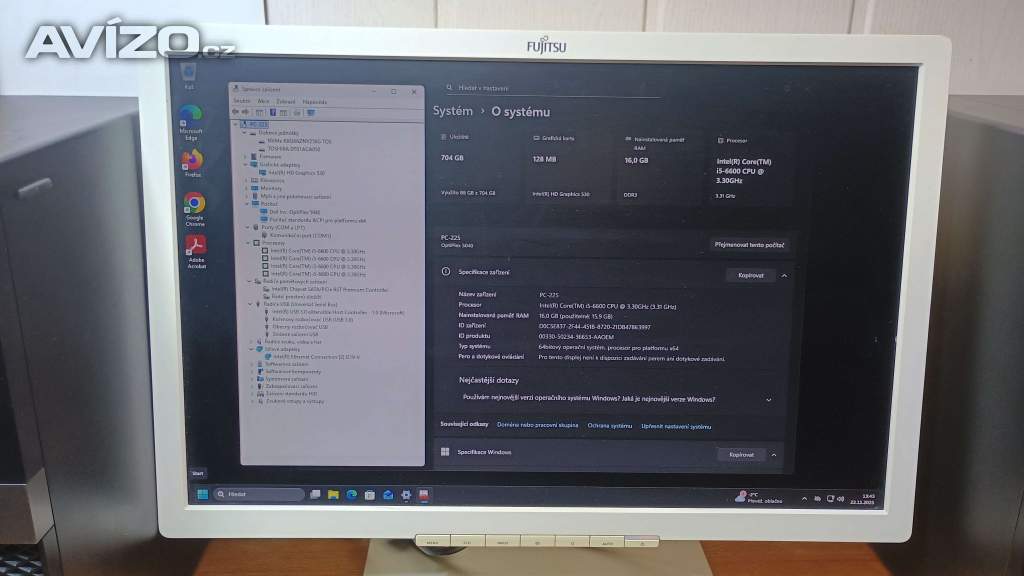 Foto inzerátu PC#225 počítač Dell Optiplex 5040, Core i5, 16GB, Win 11