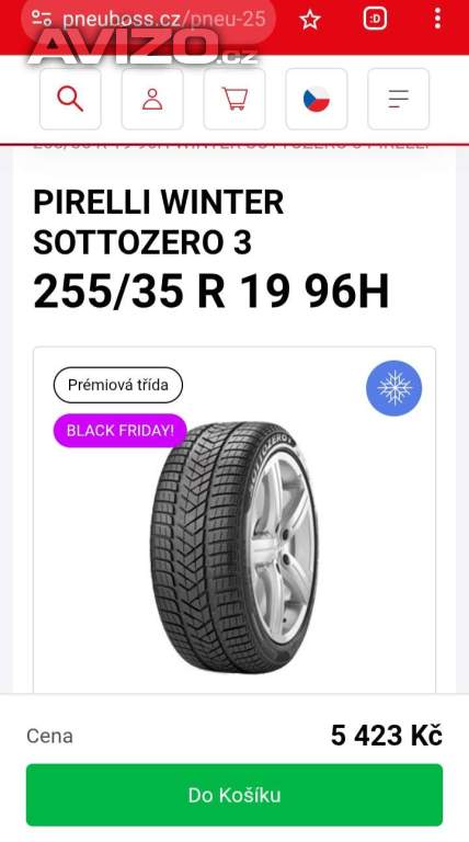 Foto inzerátu 2ks pěkných zimních pneu 255/35 R19 96H