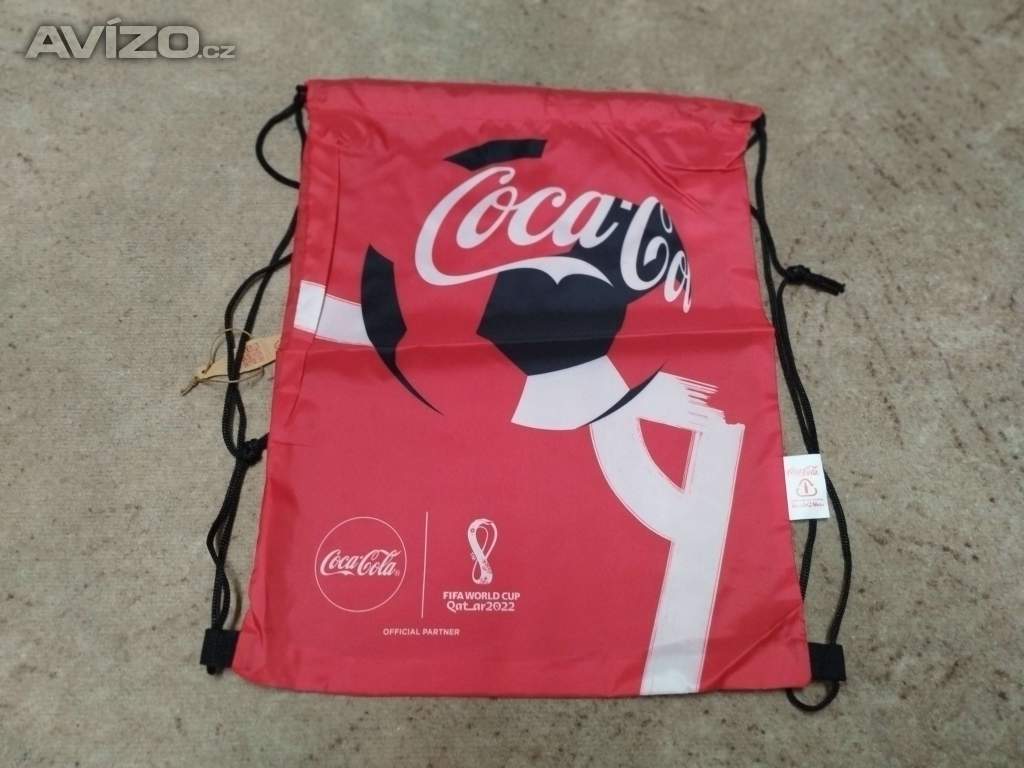 Batoh se stahovacími šňůrkami - plast - Coca-Cola 