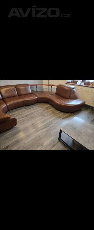 Foto inzerátu Prodám masivní koženou sedačku