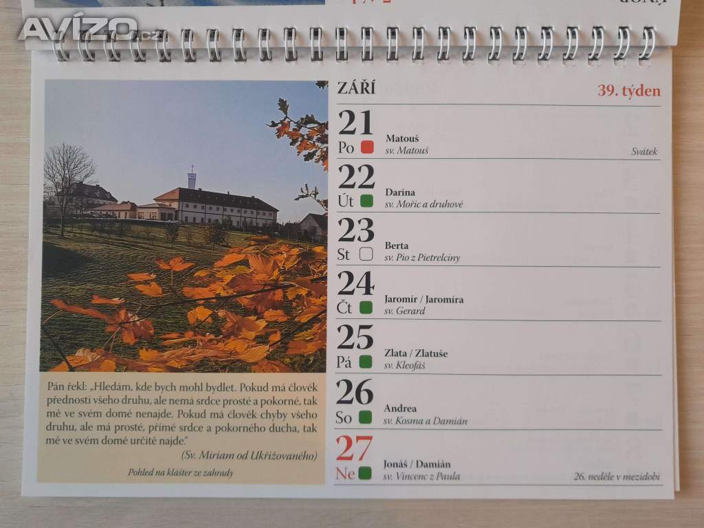 Foto inzerátu Stolní kalendář 2026 - Klášter karmelitek Drasty 