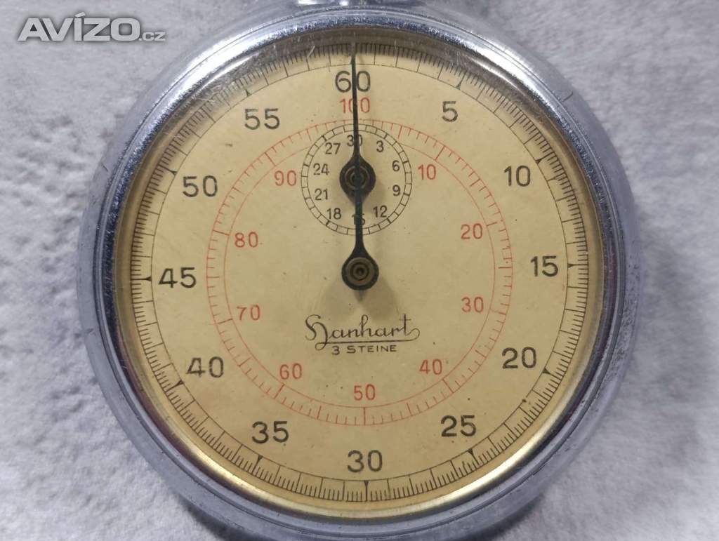 Foto inzerátu Německé vojenské stopky Hanhart z období II. říše.