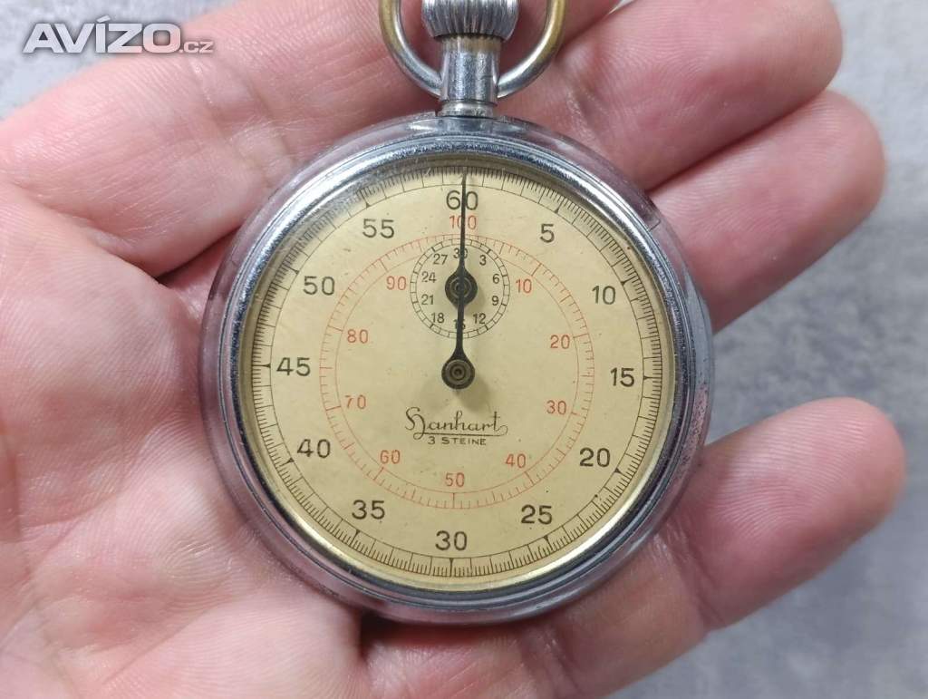 Foto inzerátu Německé vojenské stopky Hanhart z období II. říše.