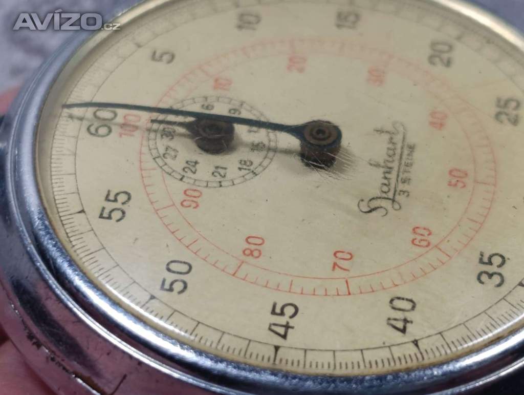 Foto inzerátu Německé vojenské stopky Hanhart z období II. říše.