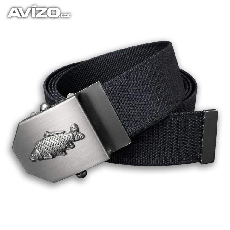 Foto inzerátu Opasek dárkový rybářský Kapr 4 cm - černý