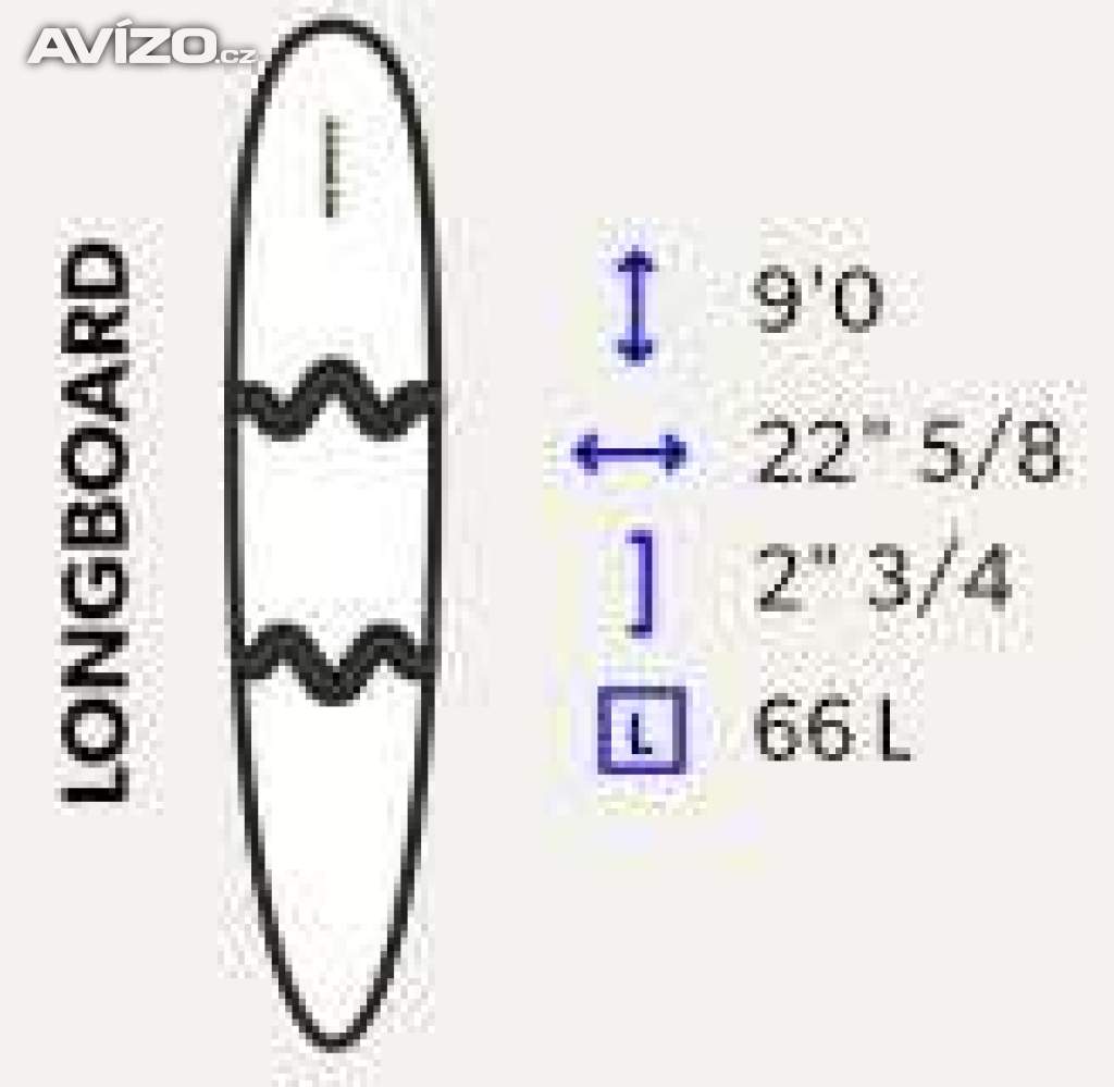 Foto inzerátu surf, surfing, mini Malibu 76, longboard 90 - skládací 