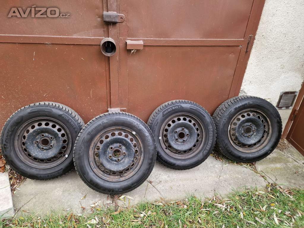 � Prodám zimní sadu kol – 195/65 R15, rozteč 5×112, Barum Polaris, vzorek 6,5 mm