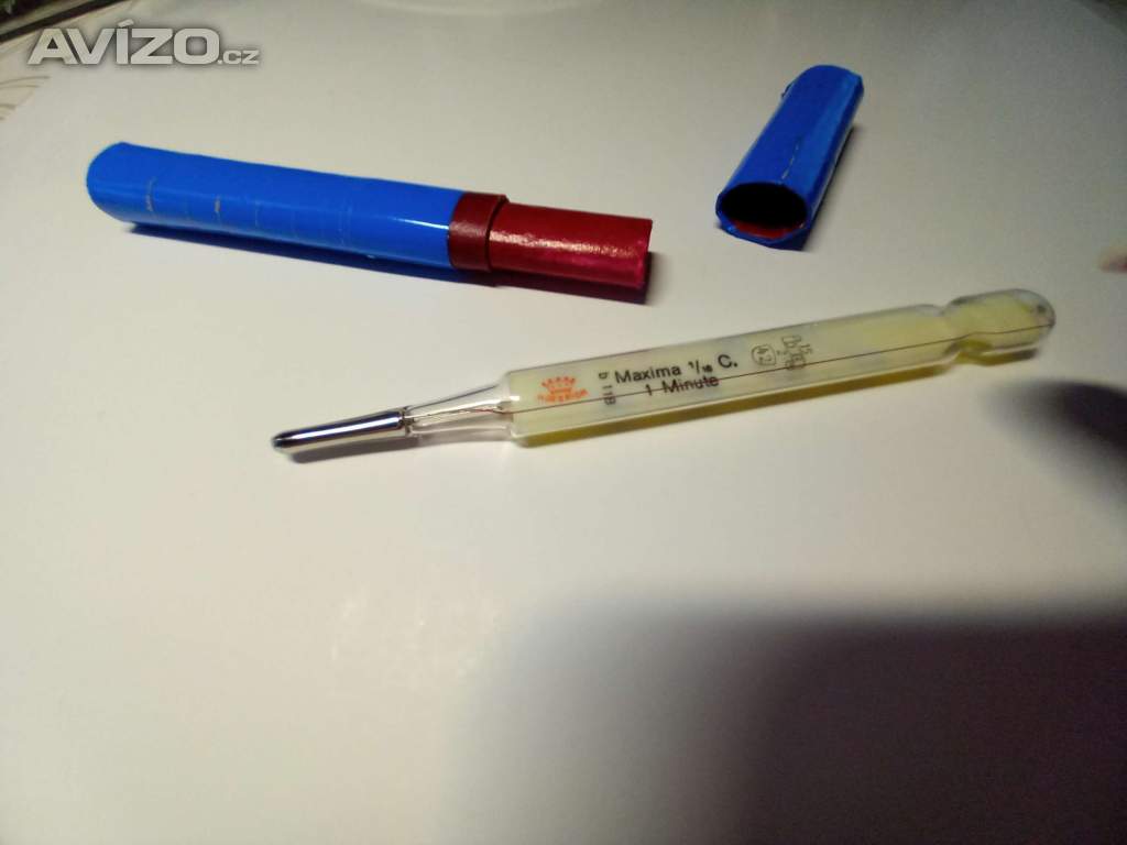 Teploměr, starý, funkční.