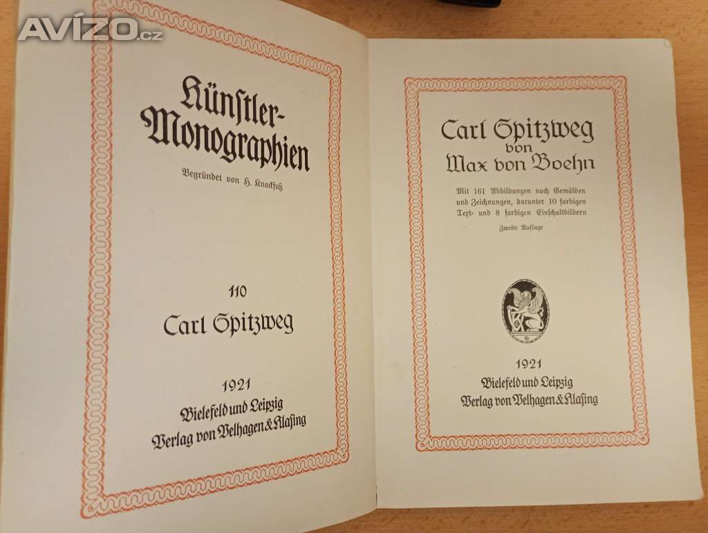 Foto inzerátu Carl Spitzweg von Max von Boehn, E.A. Seemann katalog, M. Aleš