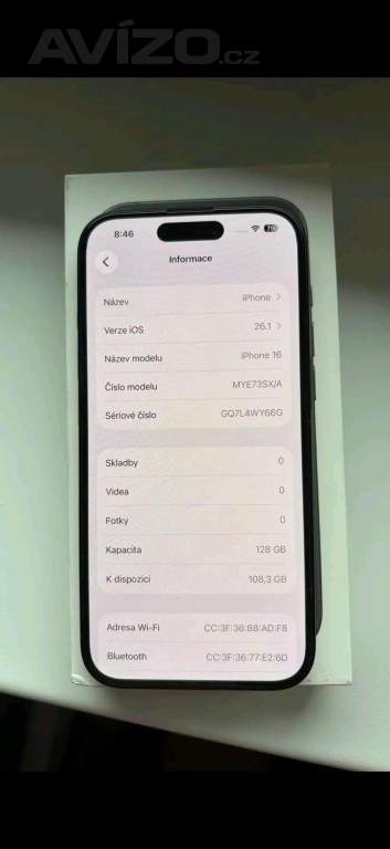 Foto inzerátu Prodám iPhone 16 128GB