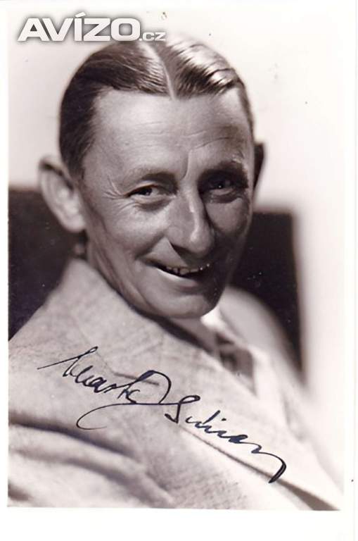 Vlasta Burian autogram, excelentní stav 