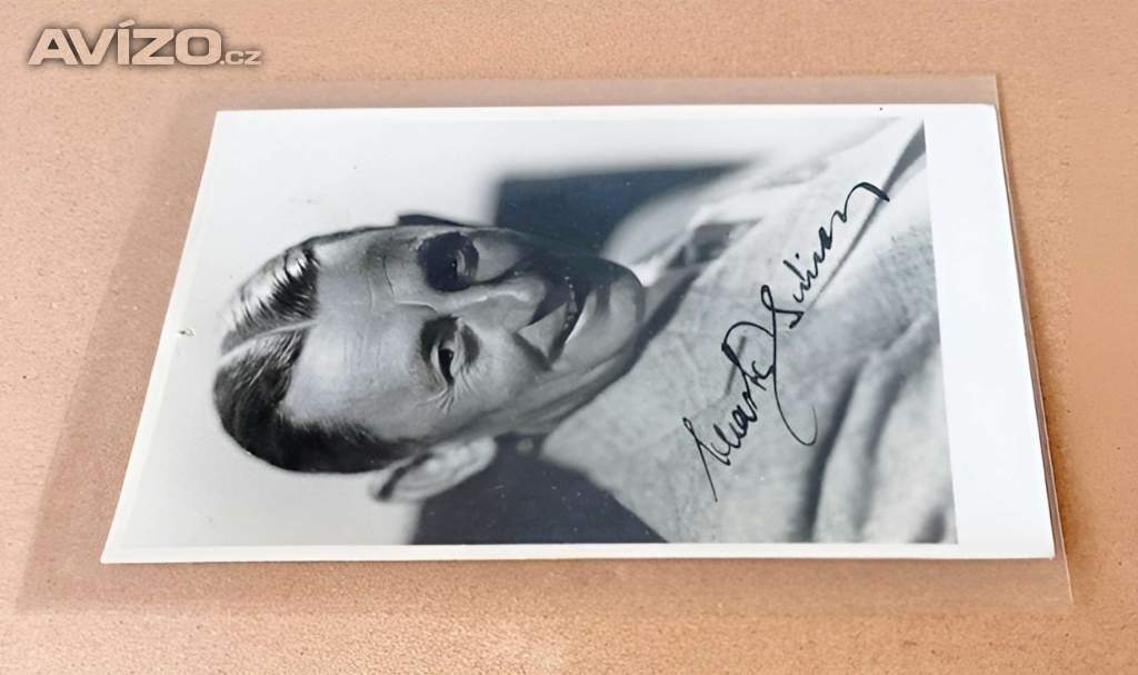 Foto inzerátu Vlasta Burian autogram, excelentní stav 