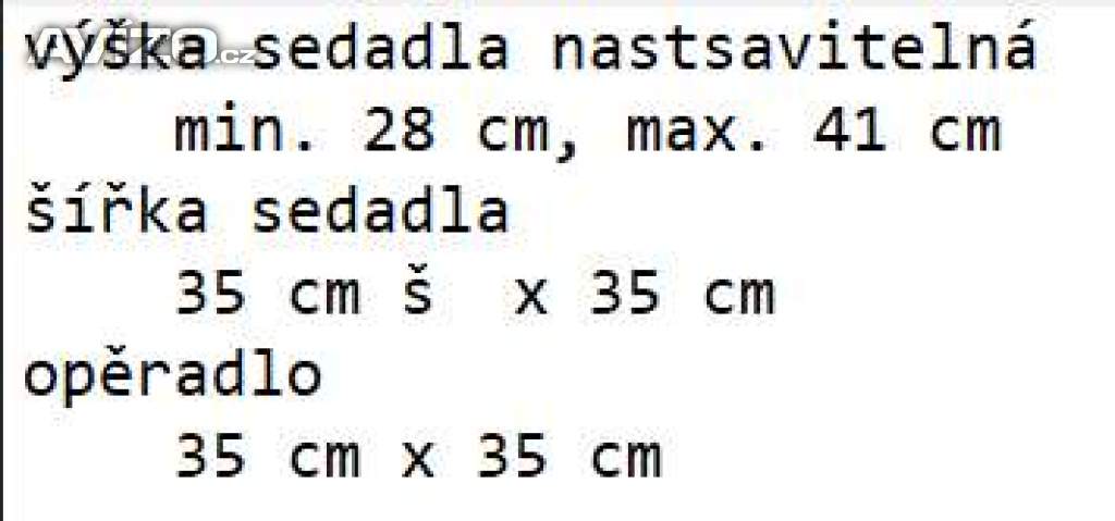 Foto inzerátu Dětskábílá židle rostoucí