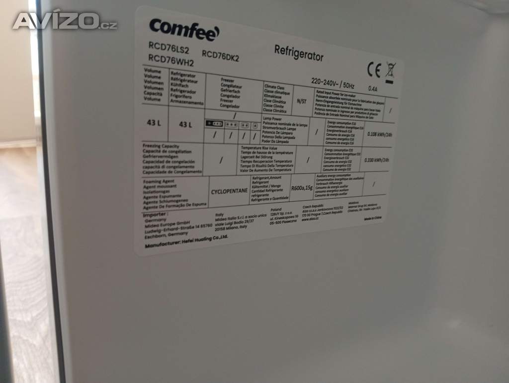 Foto inzerátu Chladnička s mrazícím boxem 