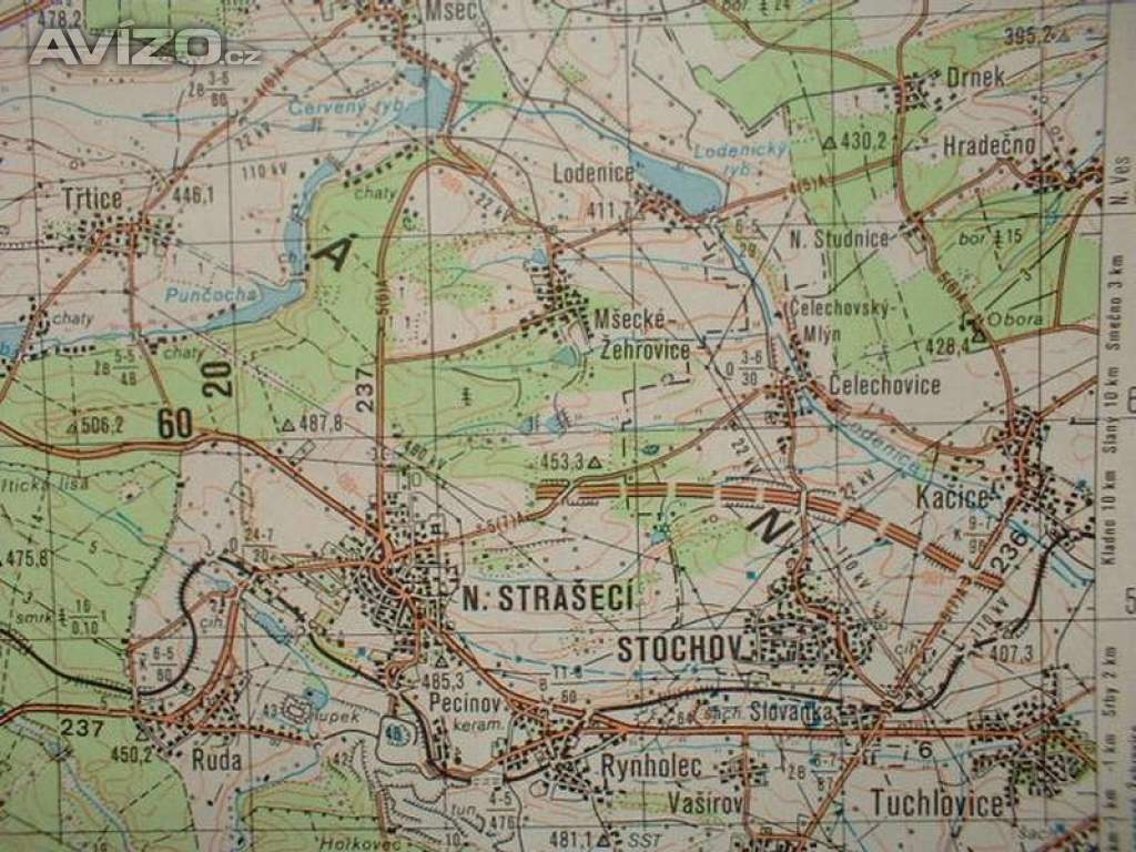 Foto inzerátu Vojenská profesionální tajná mapa Žatec