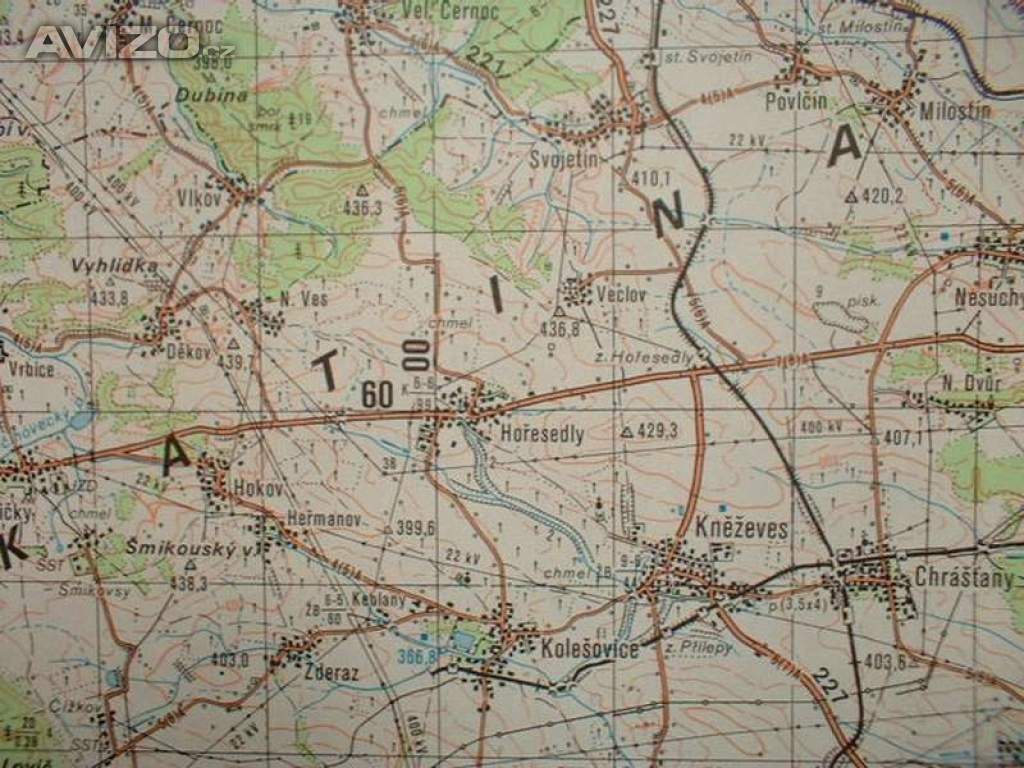 Foto inzerátu Vojenská profesionální tajná mapa Žatec