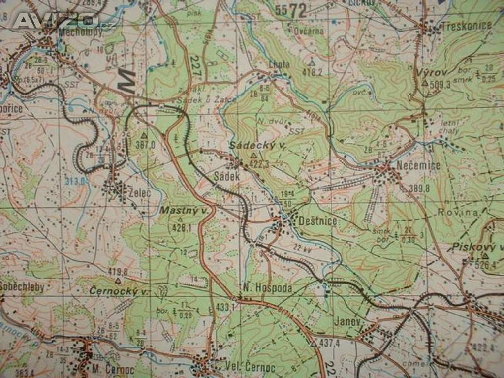 Foto inzerátu Vojenská profesionální tajná mapa Žatec