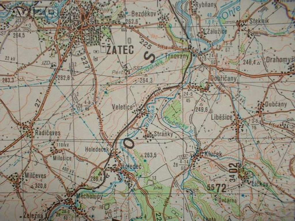 Foto inzerátu Vojenská profesionální tajná mapa Žatec