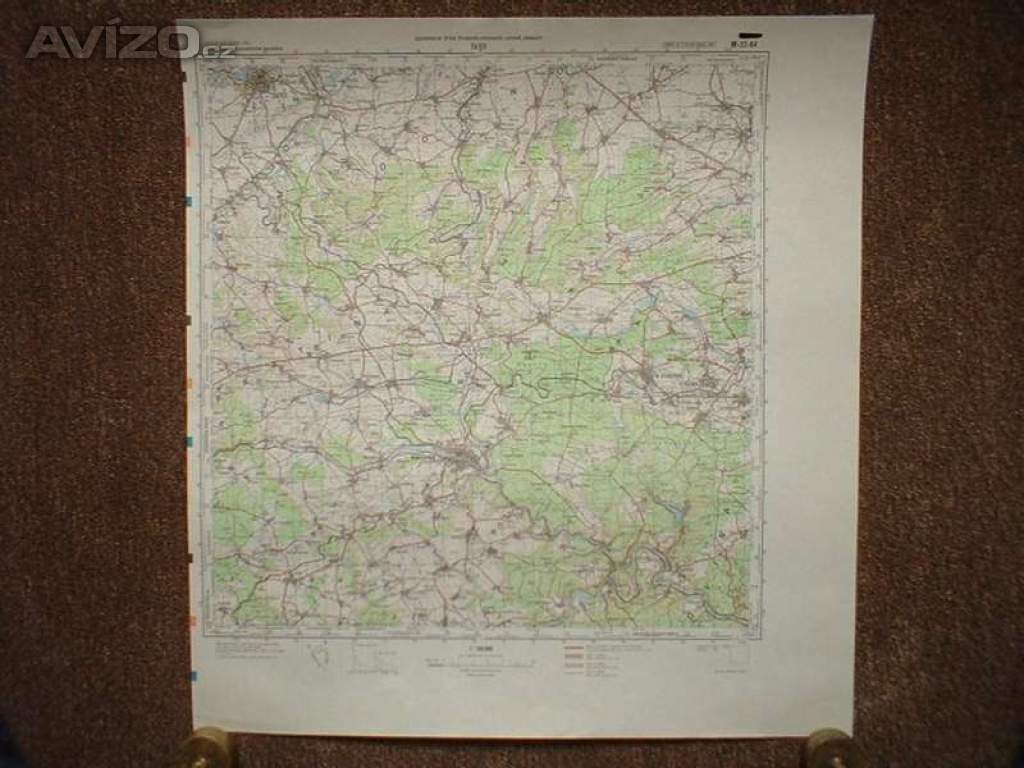 Foto inzerátu Vojenská profesionální tajná mapa Žatec
