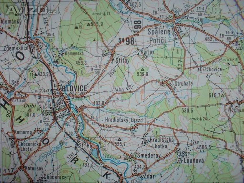 Foto inzerátu Vojenská profesionální tajná mapa VVP Jince a okolí