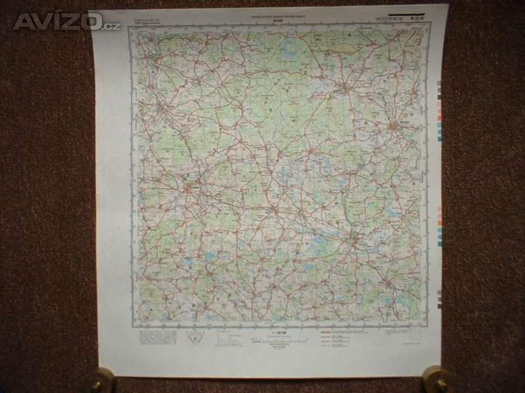 Foto inzerátu Vojenská profesionální tajná mapa VVP Jince a okolí