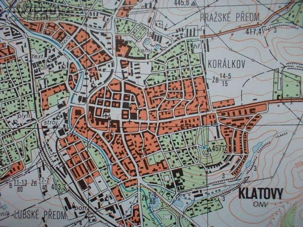 Vojenská profesionální tajná mapa Klatovy 1:25
