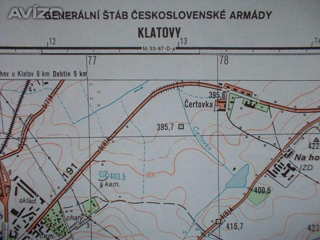 Foto inzerátu Vojenská profesionální tajná mapa Klatovy 1:25