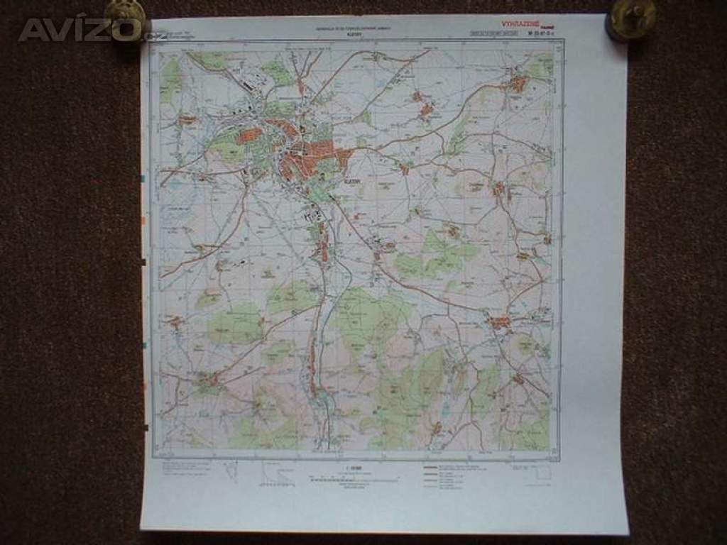 Foto inzerátu Vojenská profesionální tajná mapa Klatovy 1:25