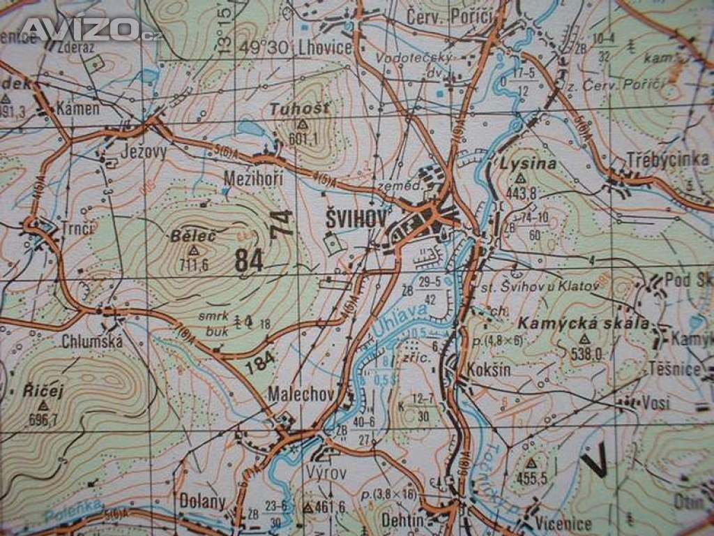 Foto inzerátu Vojenská profesionální tajná mapa Klatovy, Dobřany, Stod