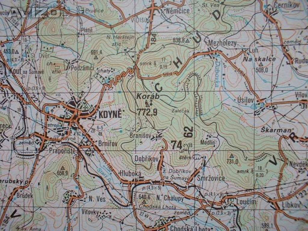 Foto inzerátu Vojenská profesionální tajná mapa Klatovy, Dobřany, Stod