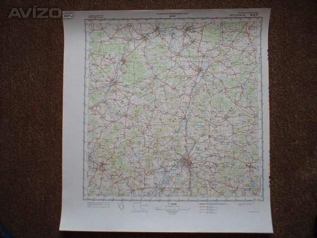 Foto inzerátu Vojenská profesionální tajná mapa Klatovy, Dobřany, Stod