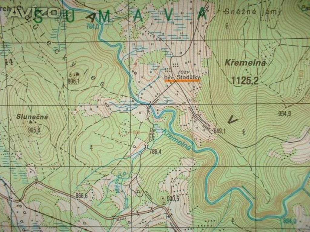 Foto inzerátu Turistická mapa Šumava 1.vydání na vojenském podkladu
