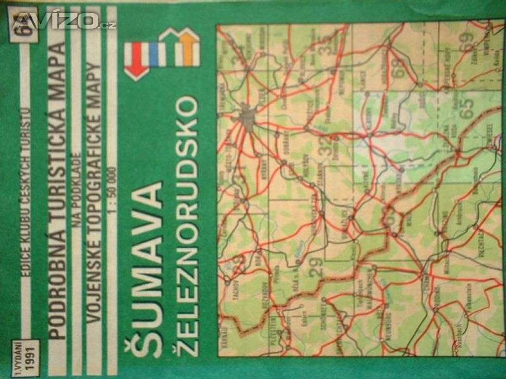 Foto inzerátu Turistická mapa Šumava 1.vydání na vojenském podkladu