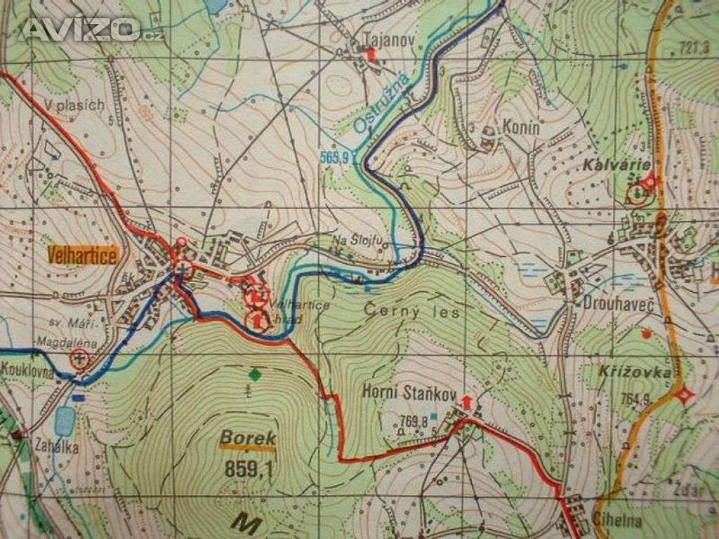 Foto inzerátu Turistická mapa Šumava 1.vydání na vojenském podkladu