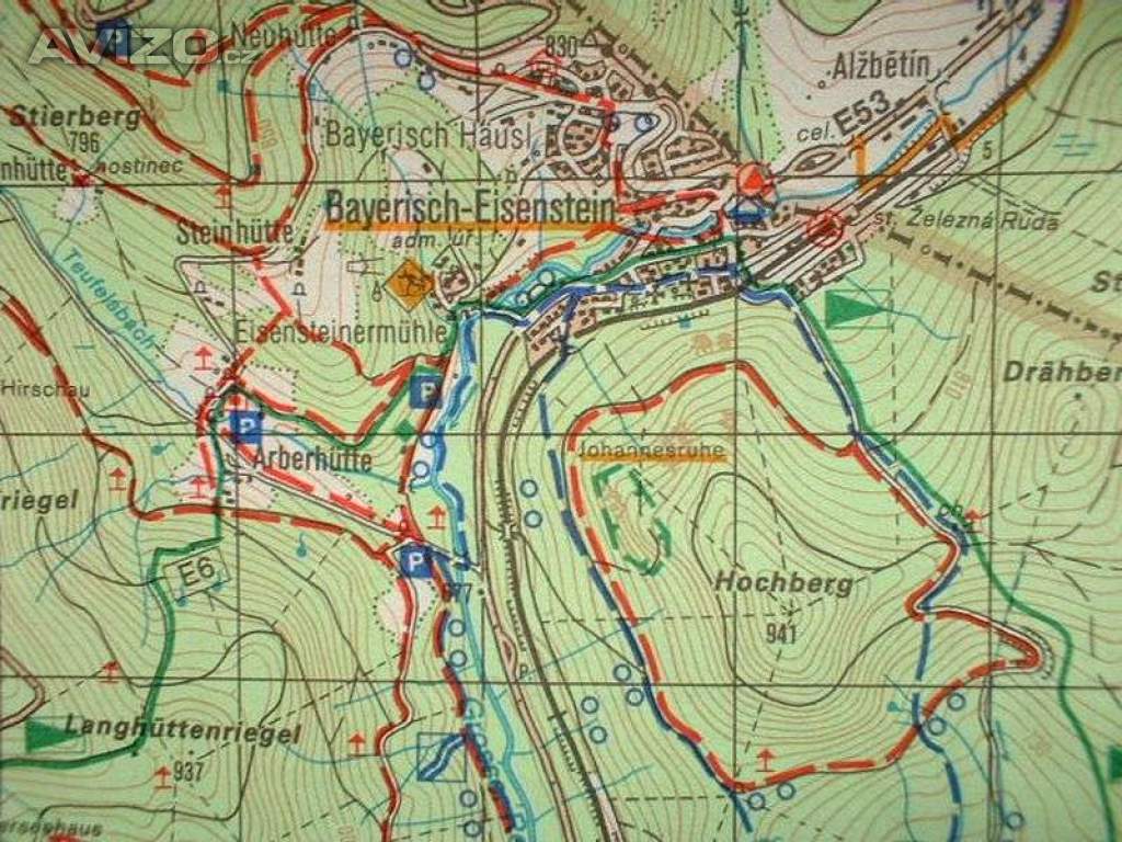 Foto inzerátu Turistická mapa Šumava 1.vydání na vojenském podkladu